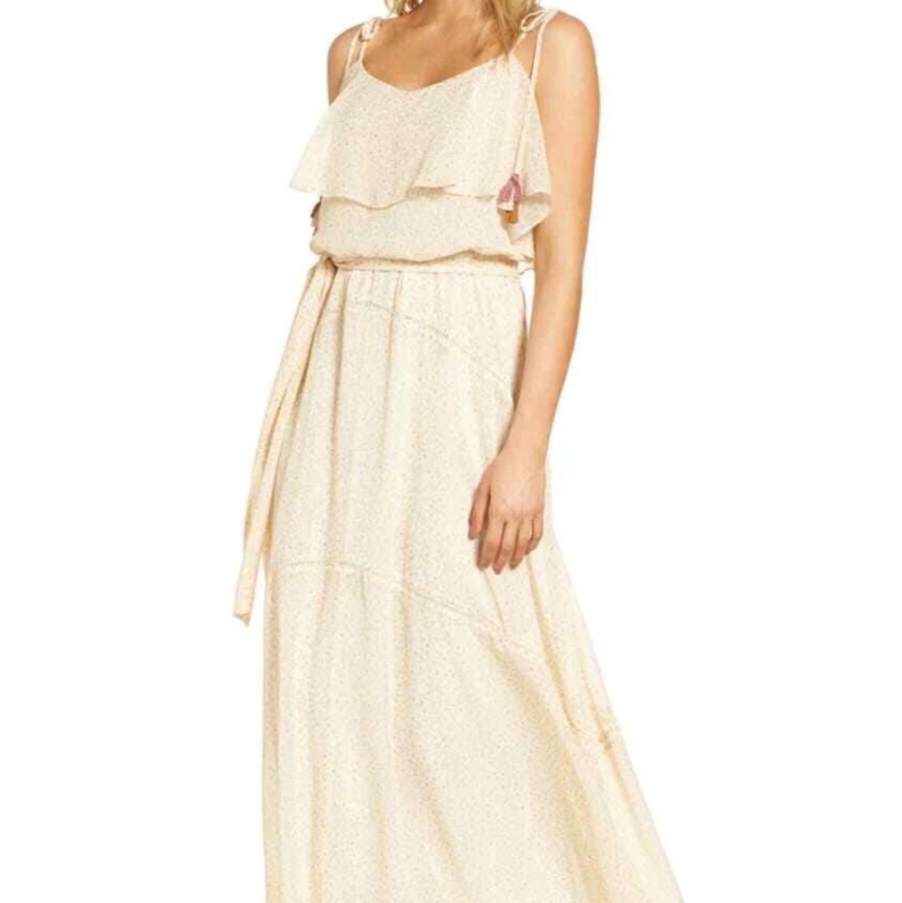 Rebecca Minkoff Yellow Floral Sleeveless Sundress Maxi